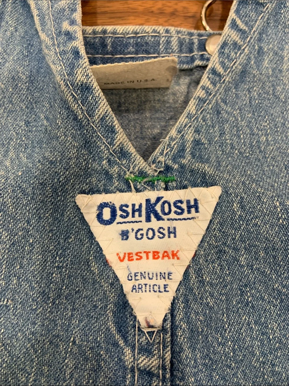 VTG OshKosh B'gosh Denim Baby Overalls Made In USA 6M - Perfect Condition